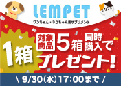 �yVET�zLEMPET5���w����1���v���[���g�L�����y�[��