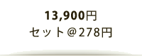 13,900円/セット@278円